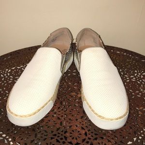 Slip on white/ snake print